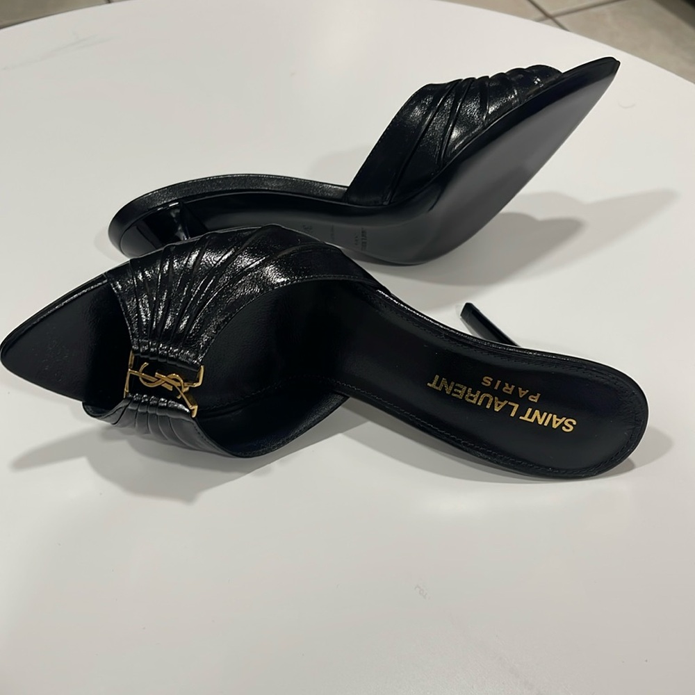 Saint Laurent Babylon Mule sandal heels